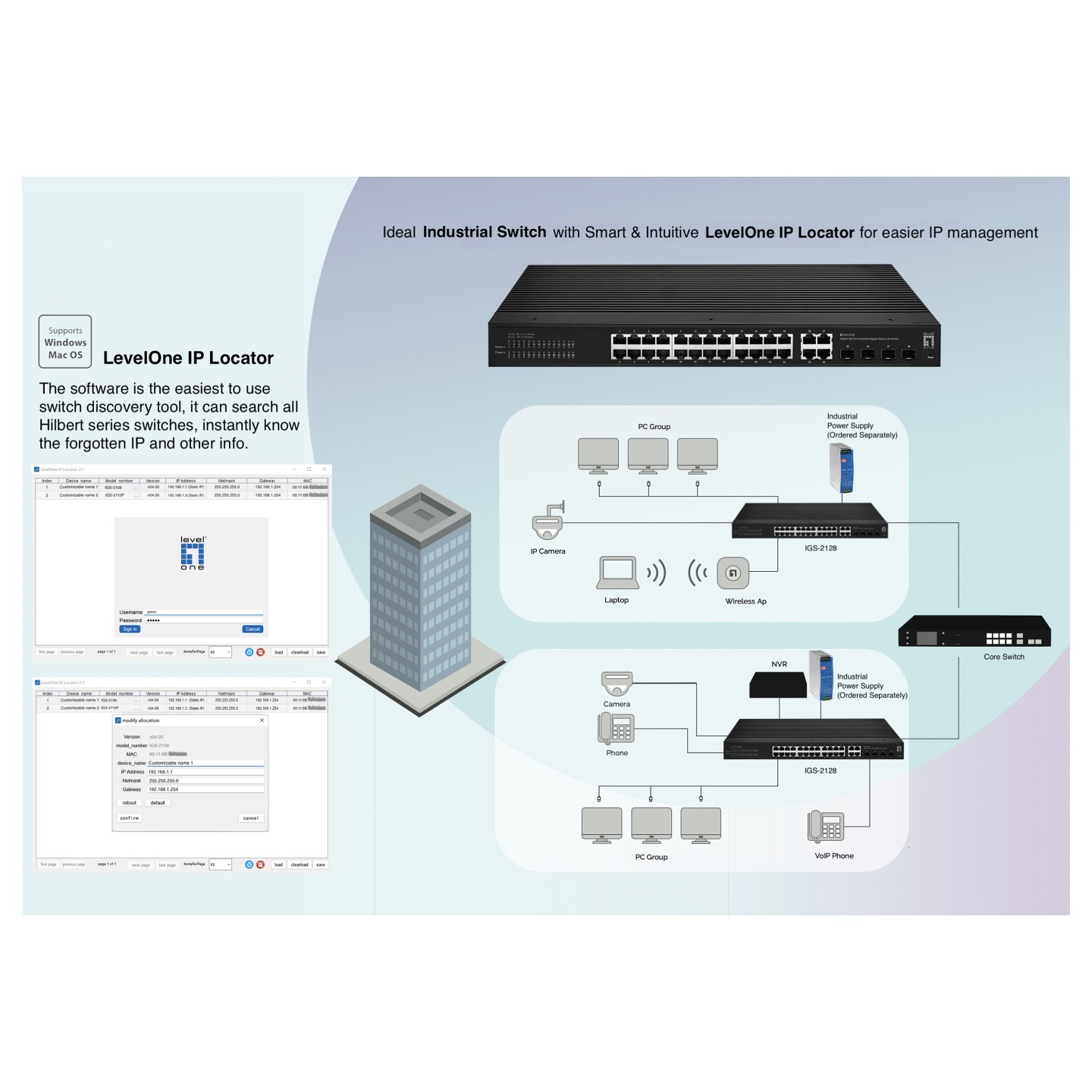 Switch 28x GE IGS-2128 4xSFP. 24xRJ45 Ports sw — Buy in Cyprus with Fast Delivery