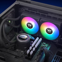 Thermaltake TH240 V2 Ultra EX ARGB AIO Liquid CPU Cooler - CL-W414-PL12SW-A - Black, 240mm, 2x120mm, TFT-LCD