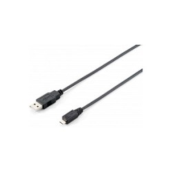 Equip Kabel USB-A 2.0 - to micro B St St 1.00m schwarz Polybeutel — Buy in Cyprus with Fast Delivery