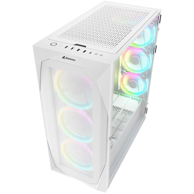 Buy Sharkoon REV300 White - Midi Tower PC Case (E-ATX/ATX/mATX/Mini-ITX) Tempere... in Cyprus, Nicosia, Limassol, Larnaka, Pafos