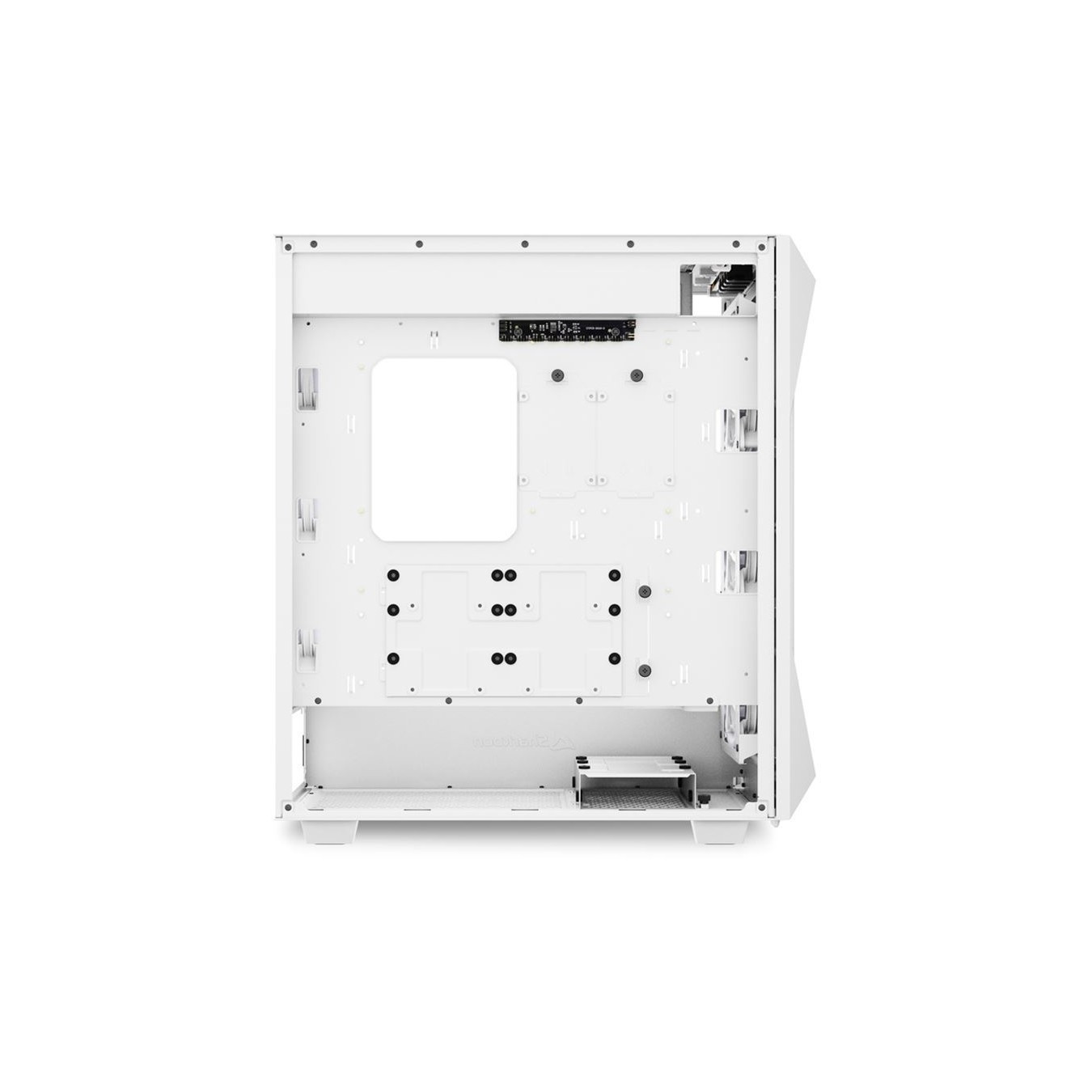 Sharkoon REV300 White - Midi Tower PC Case (E-ATX/ATX/mATX/Mini-ITX) Tempered Glass, RGB Fans, Front USB-C