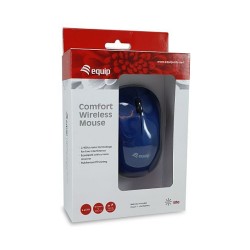 Equip Optische Maus kabellos USB Komfort R+L blau — Buy in Cyprus with Fast Delivery