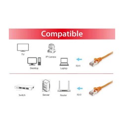 Equip Patchkabel Cat6A S FTP 2xRJ45 1.50m orange LSZH Polybeutel — Buy in Cyprus with Fast Delivery