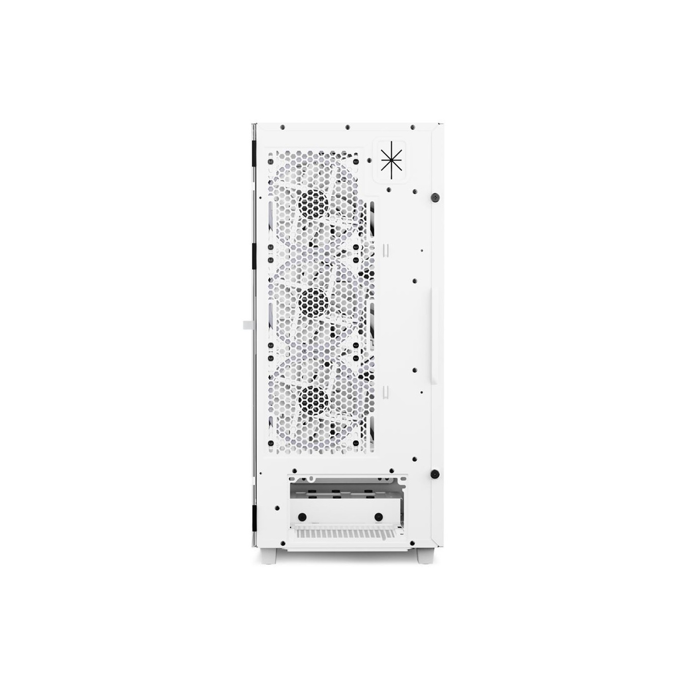 Sharkoon REV300 White - Midi Tower PC Case (E-ATX/ATX/mATX/Mini-ITX) Tempered Glass, RGB Fans, Front USB-C