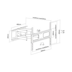 Secomp VALUE - Befestigungskit (Wandmontage) fr LCD- Plasmafernseher (Neigen und drehen) - Stahl - Schwarz