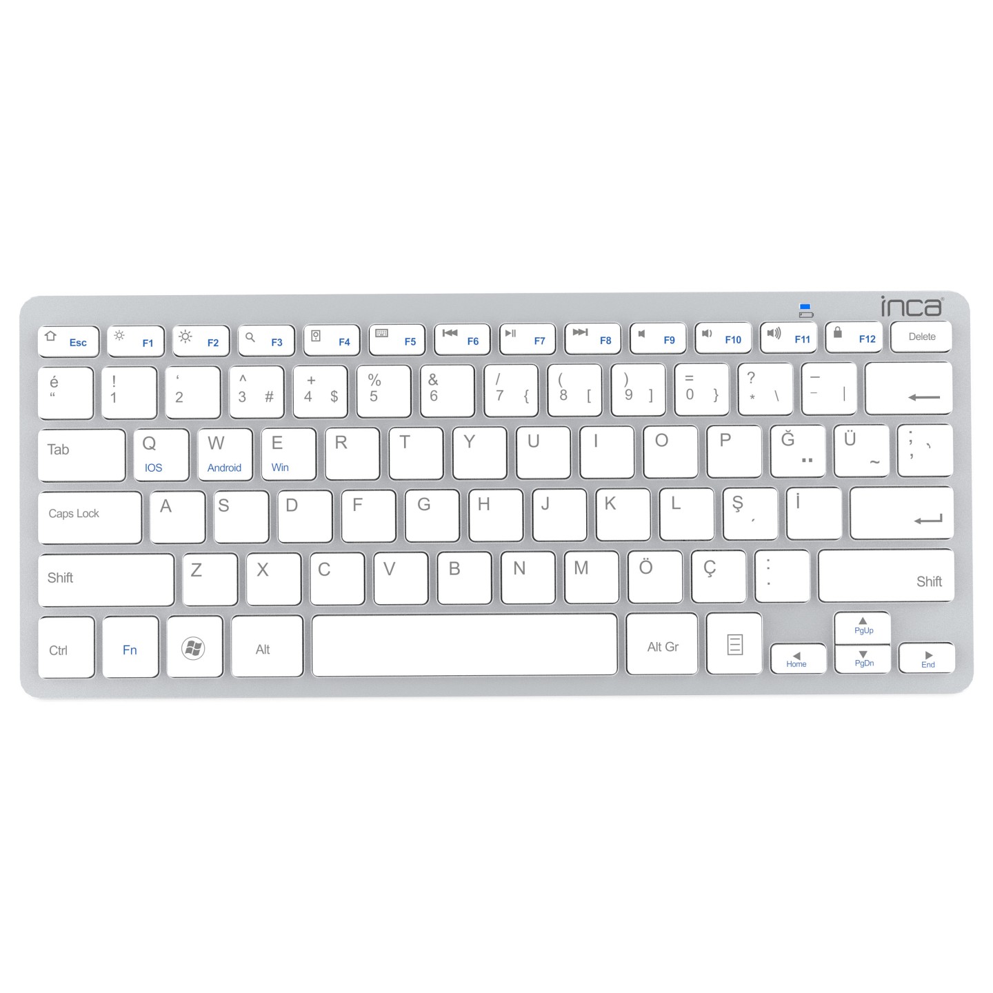 INCA Tastatur IBK-569BT BT 3.0 ultradünn. Multimedia. 10m silver — Buy in Cyprus with Fast Delivery