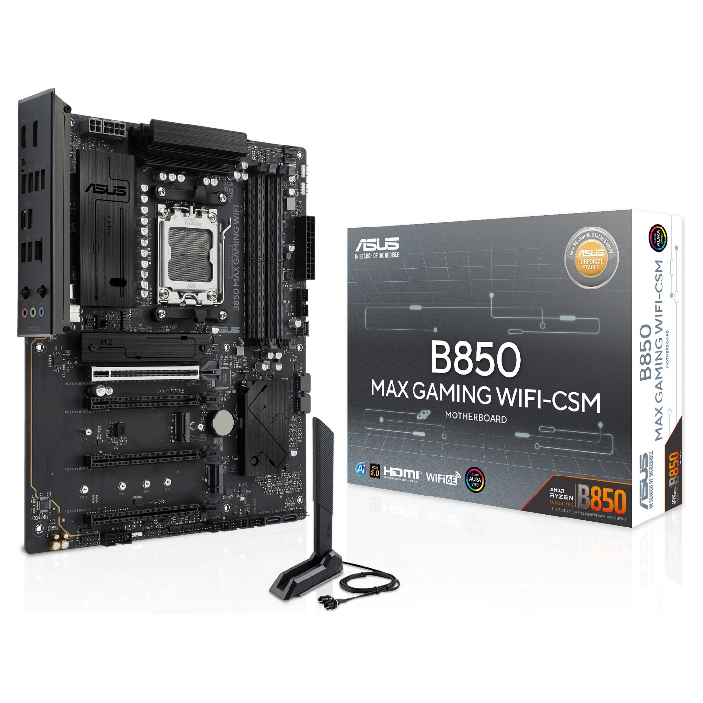 ASUS B850 MAX GAMING WIFI (AMD.AM5.DDR5.ATX) — Buy in Cyprus with Fast Delivery