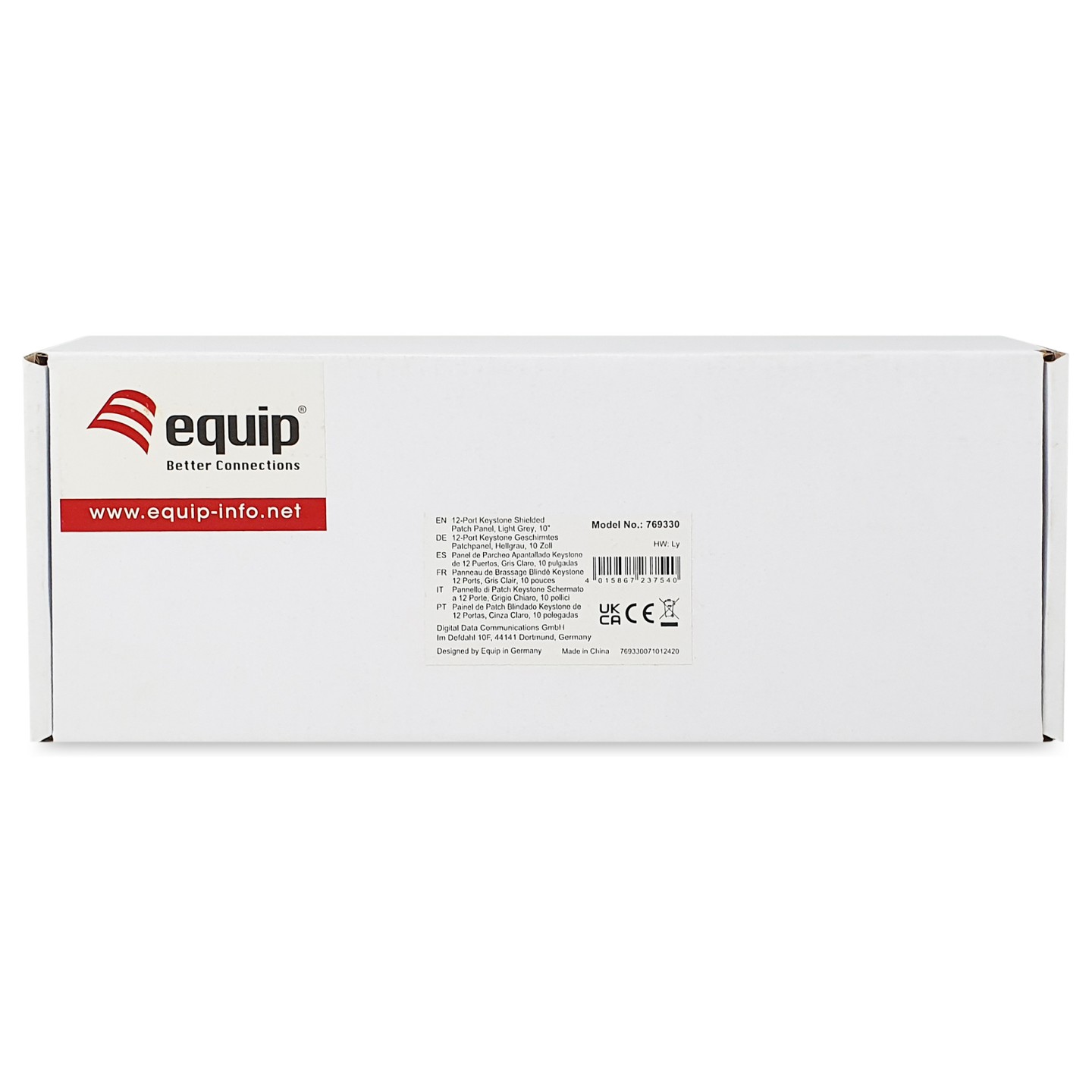 Equip Patchpanel 12x Cat6A 10' FTP 1HE Keystone Montage ws — Buy in Cyprus with Fast Delivery