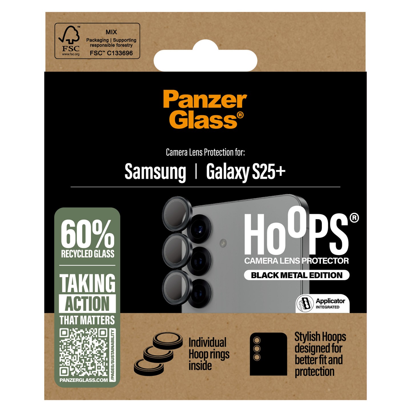 PanzerGlass Hoops Black Lens Protector Samsung Galaxy S25 Plus — Buy in Cyprus with Fast Delivery