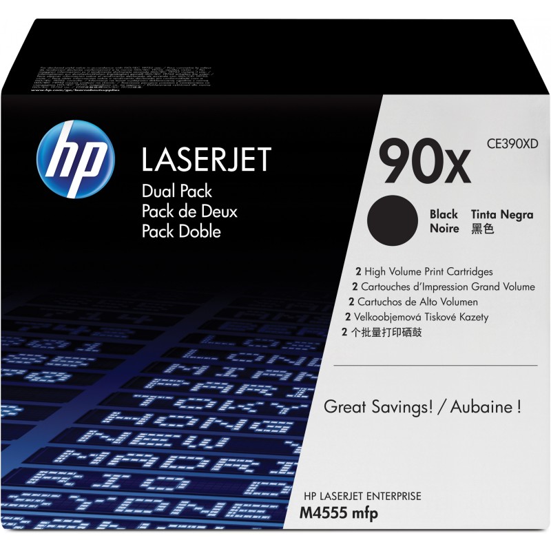 Buy HP 90X Toner Cartridge - CE390XD - Black, High-Yield (XL) Original 2-Pack (~... in Cyprus, Nicosia, Limassol, Larnaka, Pafos