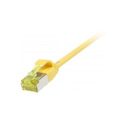 Synergy21 Patchkabel RJ45. CAT6A 500Mhz. 2m. gelb. U FTP. slimline rund d3.8mm. TPE LSZH(Superflex). AWG32. mit CAT7...
