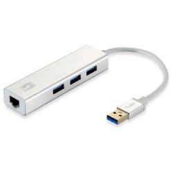 Adapter USB3.0- to RJ45 10 100 1000.3xUSB3.0 0.15m si — Buy in Cyprus with Fast Delivery