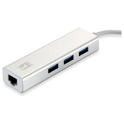 Adapter USB3.0- to RJ45 10 100 1000.3xUSB3.0 0.15m si — Buy in Cyprus with Fast Delivery