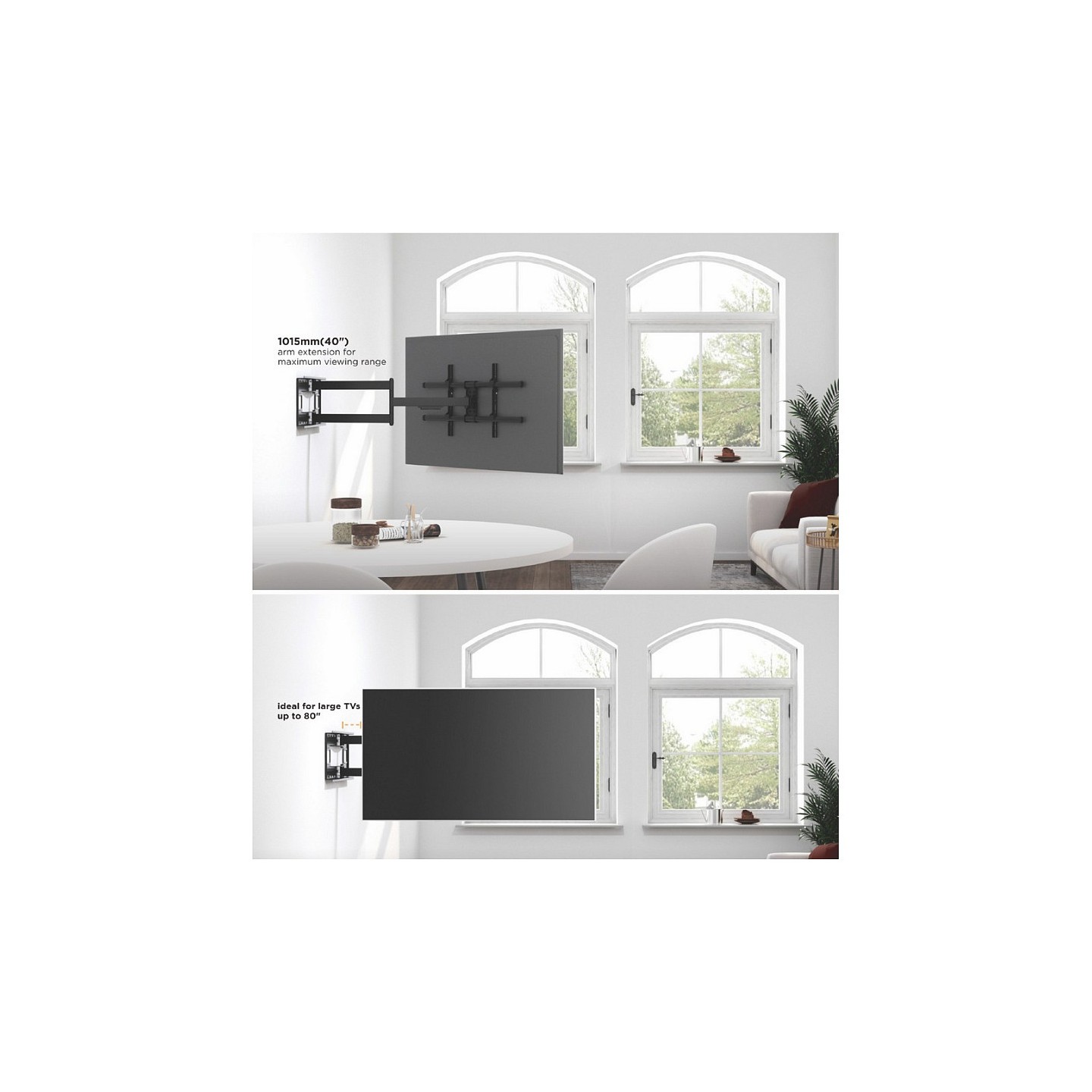 Equip Wandhalterung 43'-80' 1TFT V.bewegl.4Gelenke 50Kg sw retail — Buy in Cyprus with Fast Delivery