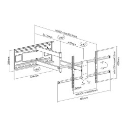 Equip Wandhalterung 43'-80' 1TFT V.bewegl.4Gelenke 50Kg sw retail — Buy in Cyprus with Fast Delivery