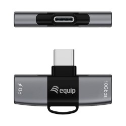 Equip Adapter USB-C- to 2xUSB-C 10Gbps PD 100W Alu. — Buy in Cyprus with Fast Delivery