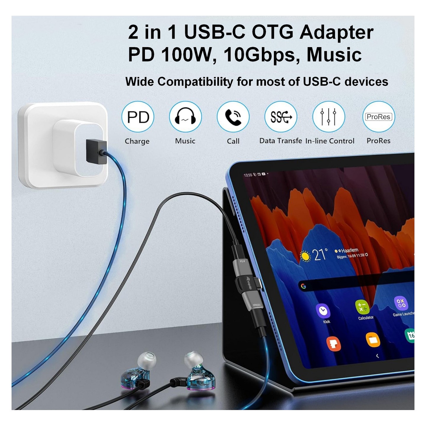 Equip Adapter USB-C- to 2xUSB-C 10Gbps PD 100W Alu. — Buy in Cyprus with Fast Delivery