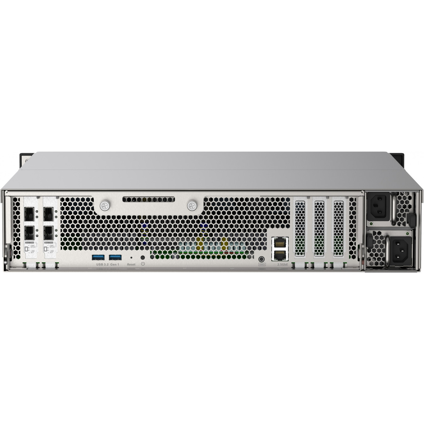 QNAP TS-h2490FU - 24-Bay All-Flash NAS, AMD EPYC 7302P, 256GB RDIMM DDR4, 4x25Gb SFP28, 2x2.5GbE, 4xNVMe U.2