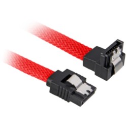 Buy Sharkoon SATA III 90° Sleeved SATA Cable - 0.45 m - Red/Black in Cyprus, Nicosia, Limassol, Larnaka, Pafos