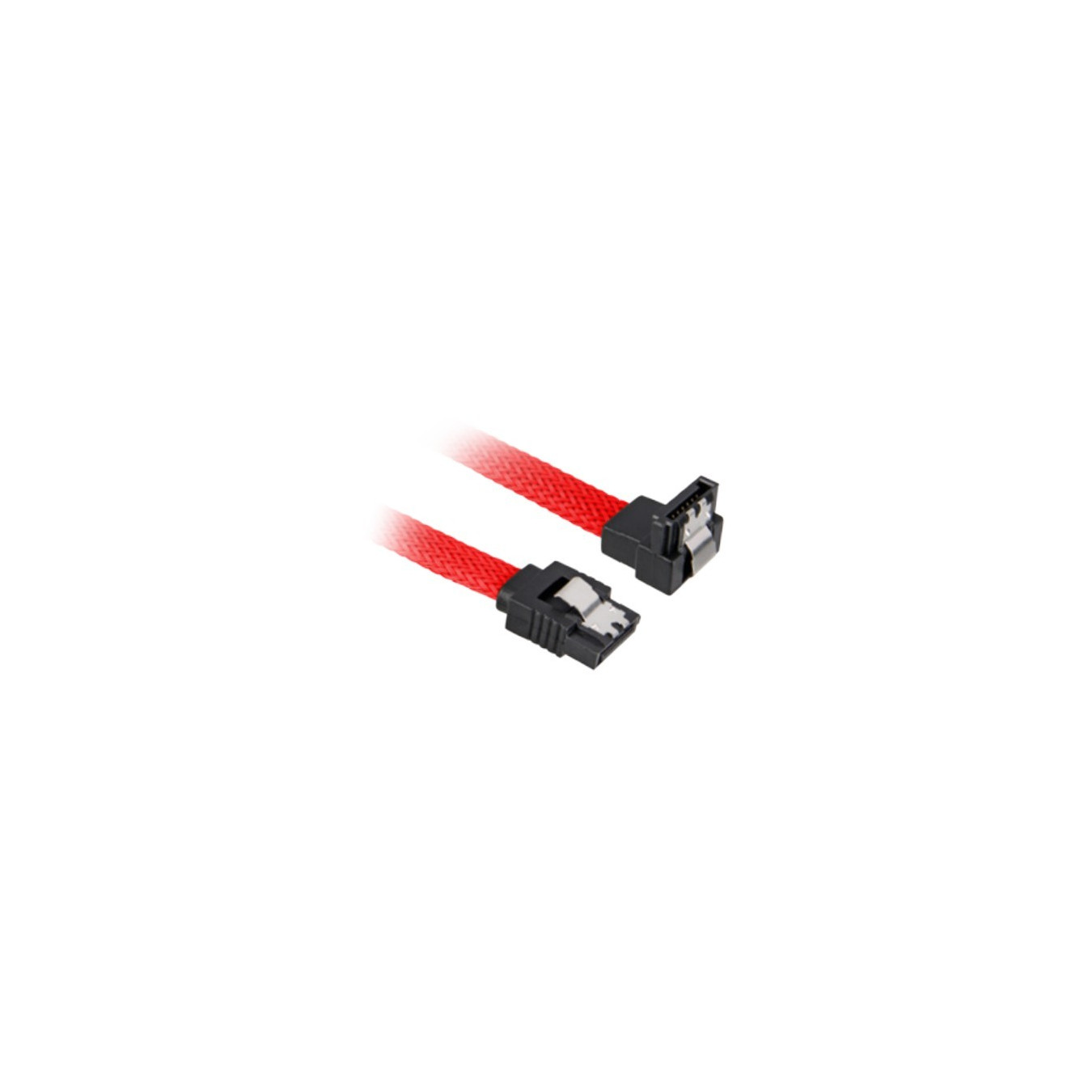 Sharkoon SATA III 90° Sleeved SATA Cable - 0.45 m - Red/Black — Buy in Cyprus with Fast Delivery