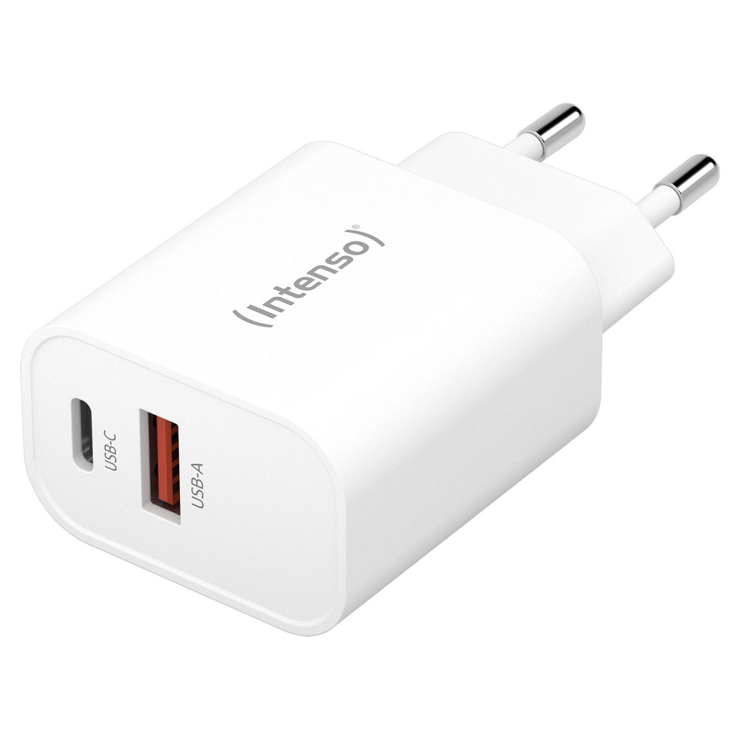 Intenso Power Adapter W30AC. Anschlüsse: 1x USB-A. 1x USB-C Output: max. 30 Watt. Weiß — Buy in Cyprus with Fast Delivery