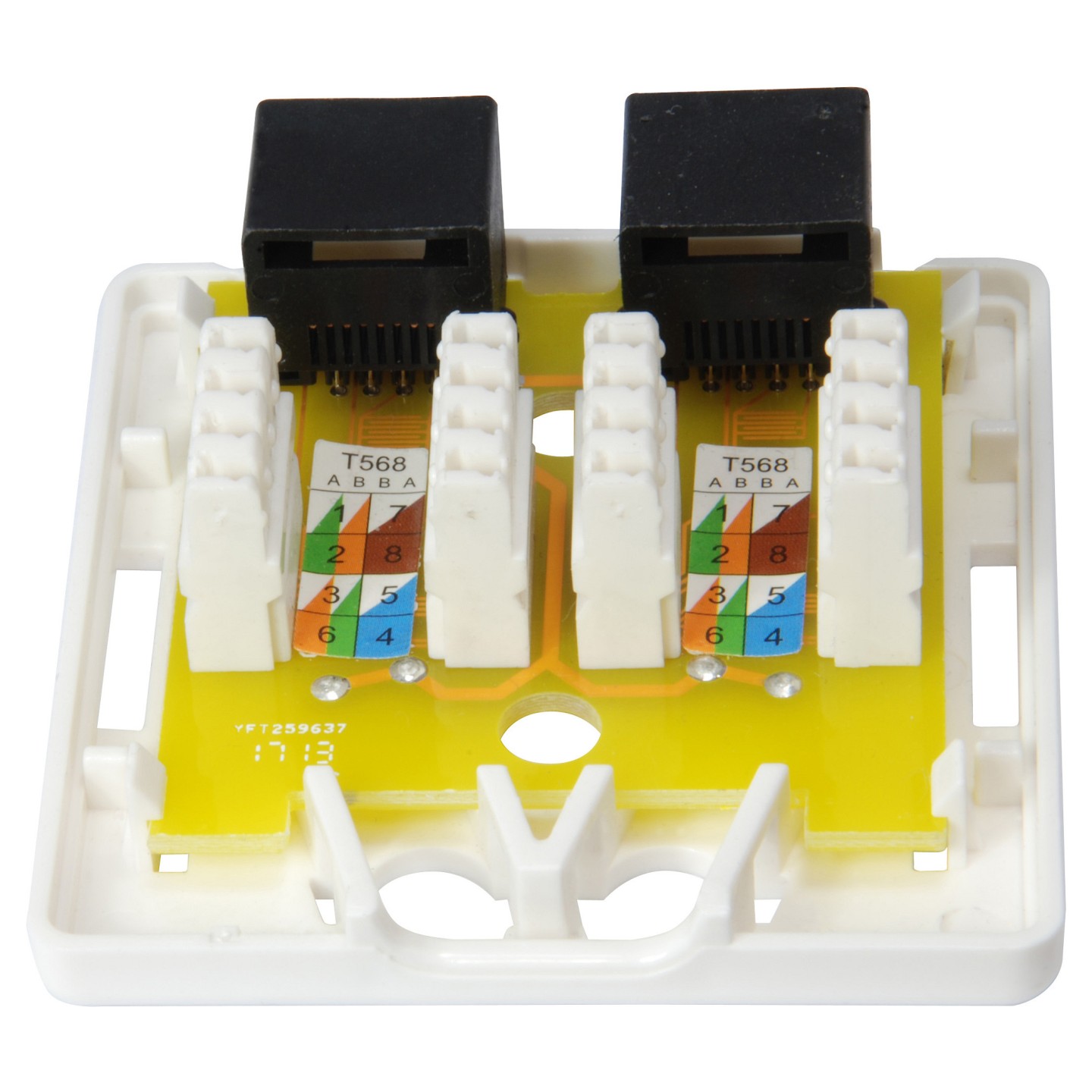 Equip Aufputzdose Cat6 2xRJ45 UTP RAL 9010 Reinweiß — Buy in Cyprus with Fast Delivery