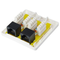 Equip Aufputzdose Cat6 2xRJ45 UTP RAL 9010 Reinweiß — Buy in Cyprus with Fast Delivery