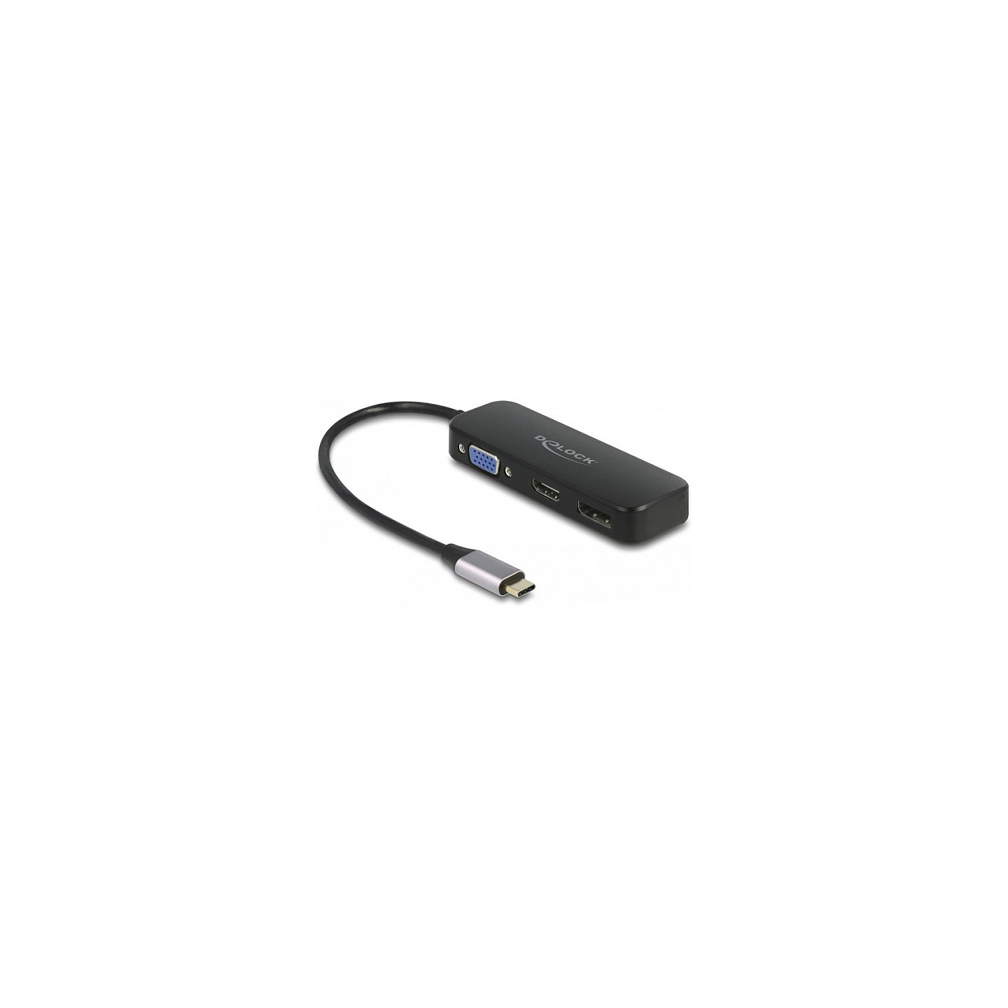 Adapter USB-C - to DP HDMI VGA DeLOCK Black — Buy in Cyprus with Fast Delivery
