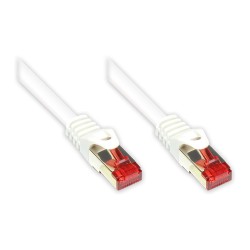 GoodConnections Patchkabel mit Rastnasenschutz. Cat. 6. S FTP. PiMF. PVC. 250MHz. weiß. 15m.