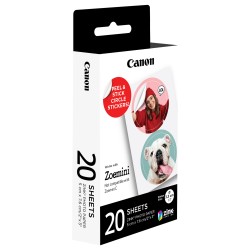 Canon Zink Sticker Fotopapier 33x33mm 20Blatt weiss ZP-2030-2C — Buy in Cyprus with Fast Delivery