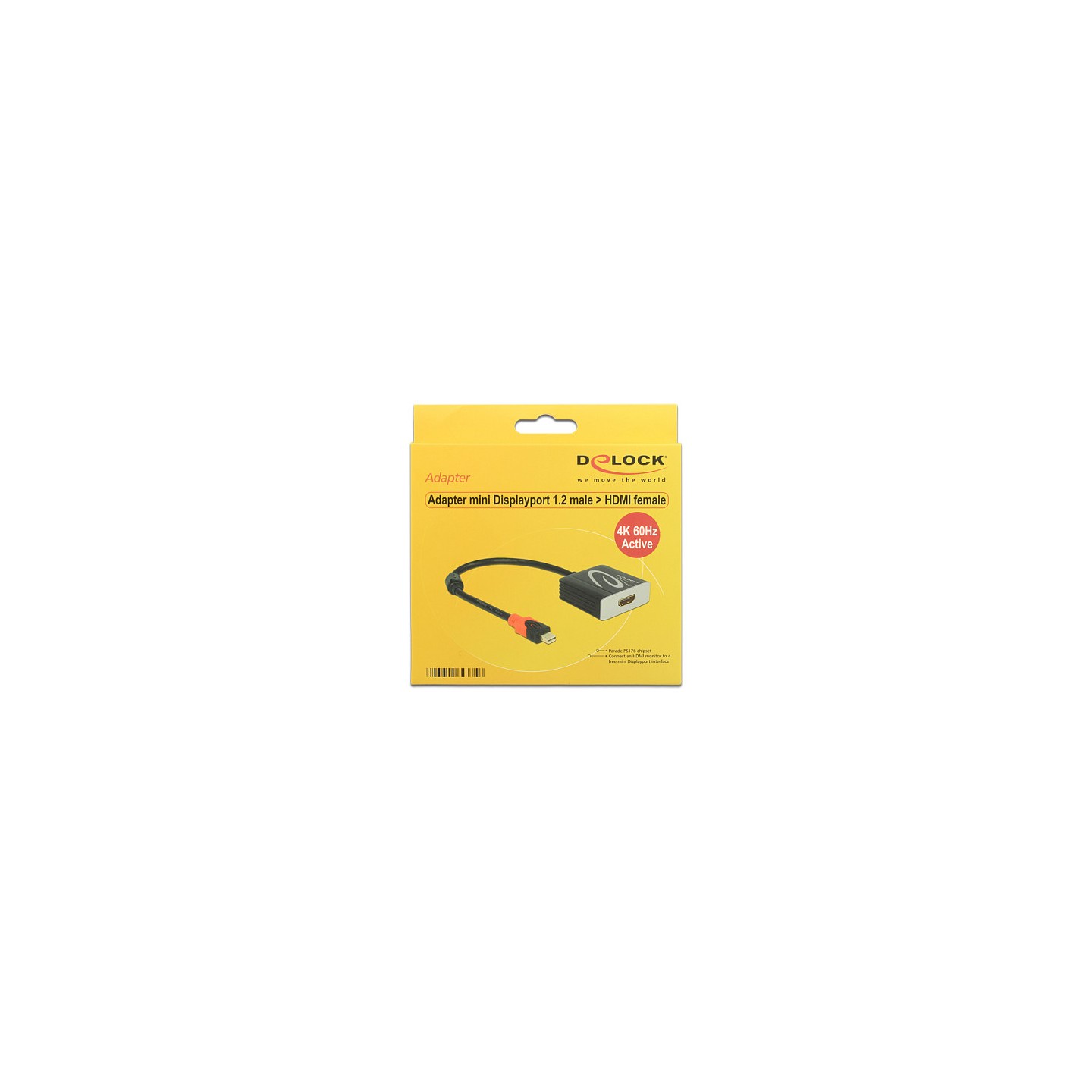 DELOCK Adapterkabel mini DisplayPort 1.2 Stecker to HDMI 2.0 Buchse schwarz 4K 60Hz Aktiv — Buy in Cyprus with Fast Delivery