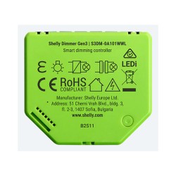 Shelly Relais 'Dimmer Gen3' LED Lichtcontroller Messfunktion Unterputz — Buy in Cyprus with Fast Delivery