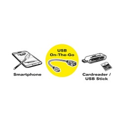 VALUE USB 2.0 Kabel USB 2.0 Typ Micro B - Typ A BU OTG 0.15m — Buy in Cyprus with Fast Delivery