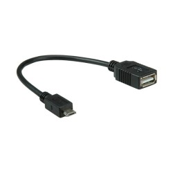 VALUE USB 2.0 Kabel USB 2.0 Typ Micro B - Typ A BU OTG 0.15m — Buy in Cyprus with Fast Delivery