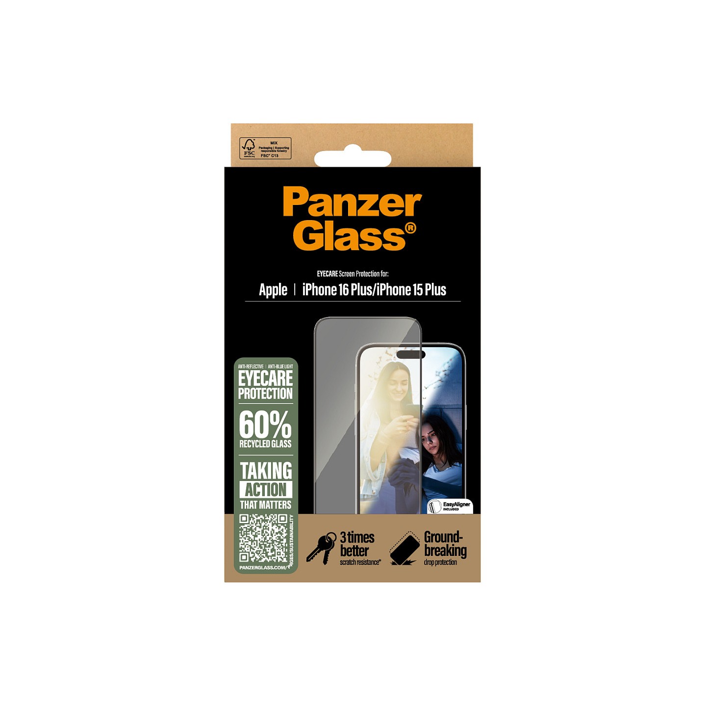 PanzerGlass EyeCare iPhone 16 15 Plus UWF — Buy in Cyprus with Fast Delivery