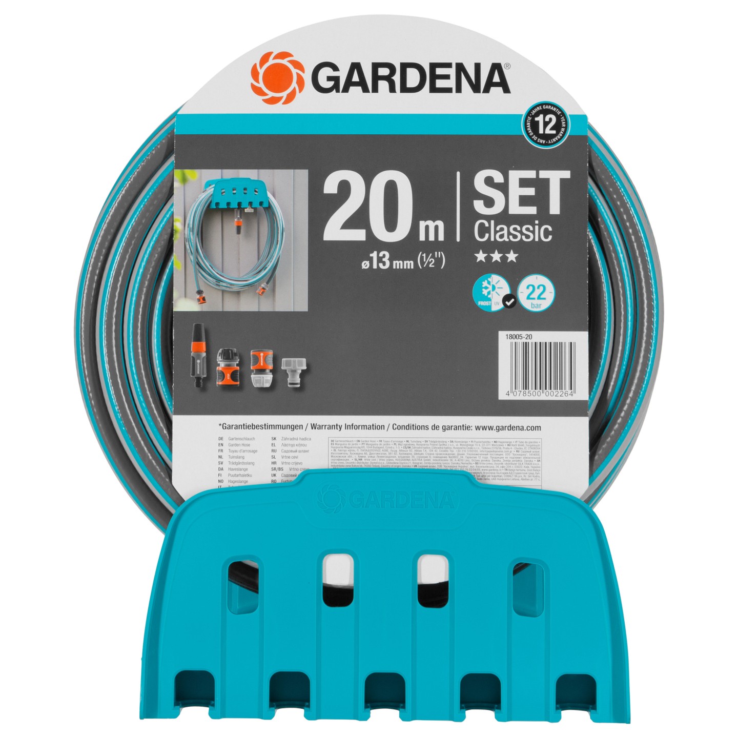 Gardena Wandschlauchhalter mit Schlauch 13 mm (1 2') 20 m — Buy in Cyprus with Fast Delivery