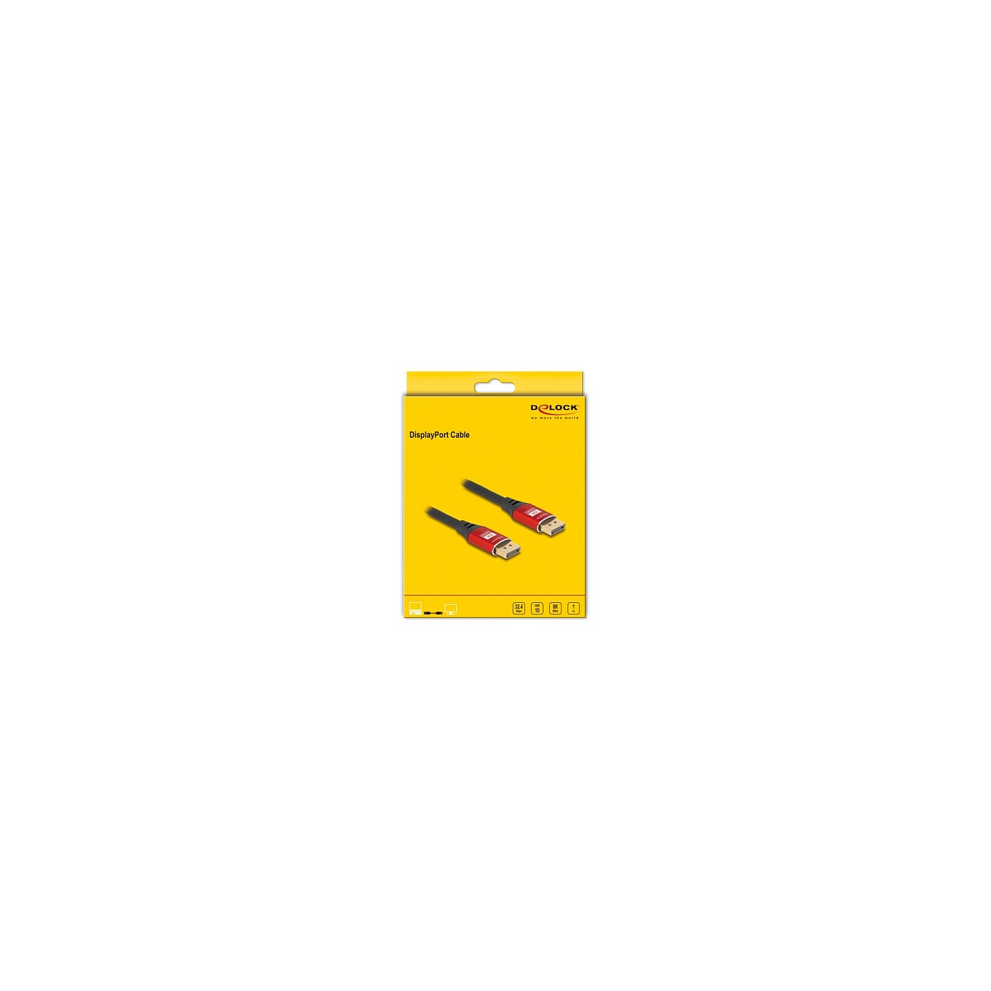 DELOCK DisplayPort Kabel 8K 60 Hz 1m rot Metall — Buy in Cyprus with Fast Delivery