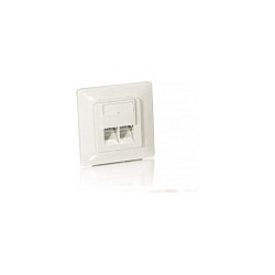 Equip Unterputzdose +Frontplatte 2xRJ45 Cat5e 45° RAL 1013 — Buy in Cyprus with Fast Delivery