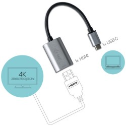 Buy i-tec Metal USB-C to HDMI Adapter - Grey/Turquoise - 4K@60Hz, USB-C (Male) t... in Cyprus, Nicosia, Limassol, Larnaka, Pafos