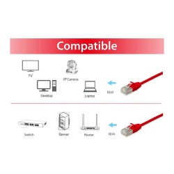 Equip Patchkabel Cat6A F FTP 2xRJ45 15.00m rot Slim LSZH Polybeutel — Buy in Cyprus with Fast Delivery