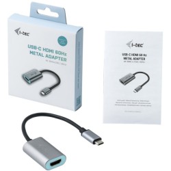 Buy i-tec Metal USB-C to HDMI Adapter - Grey/Turquoise - 4K@60Hz, USB-C (Male) t... in Cyprus, Nicosia, Limassol, Larnaka, Pafos
