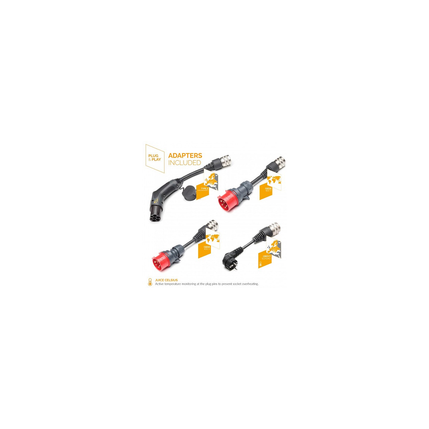 Juice Technology JUICE BOOSTER 2 Traveller Plus EV Set (EU) (anthrazit schwarz. 1.4 - 22 kW. 3.1 Meter Kabel)