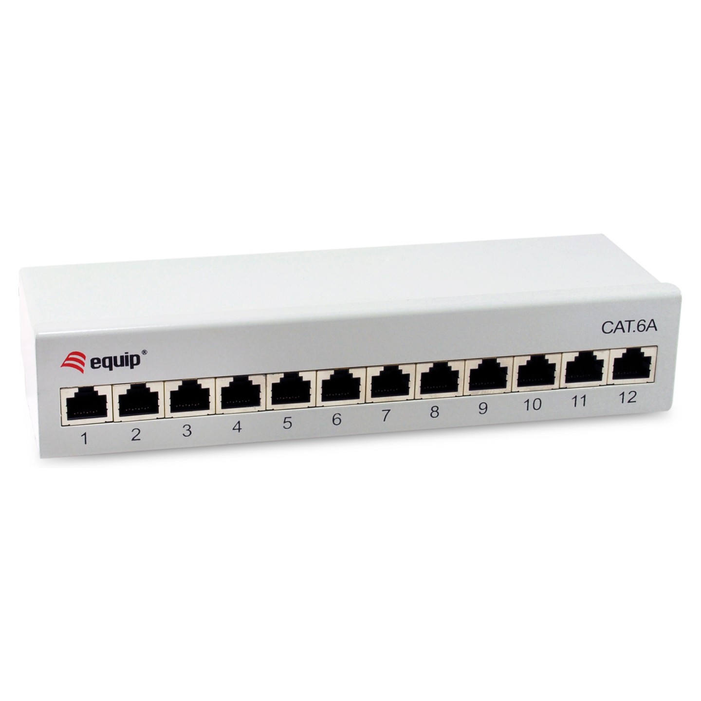 Equip Patchpanel 12x RJ45 Cat6A FTP 1HE Premium hellgrau — Buy in Cyprus with Fast Delivery