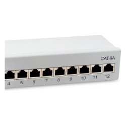 Equip Patchpanel 12x RJ45 Cat6A FTP 1HE Premium hellgrau — Buy in Cyprus with Fast Delivery
