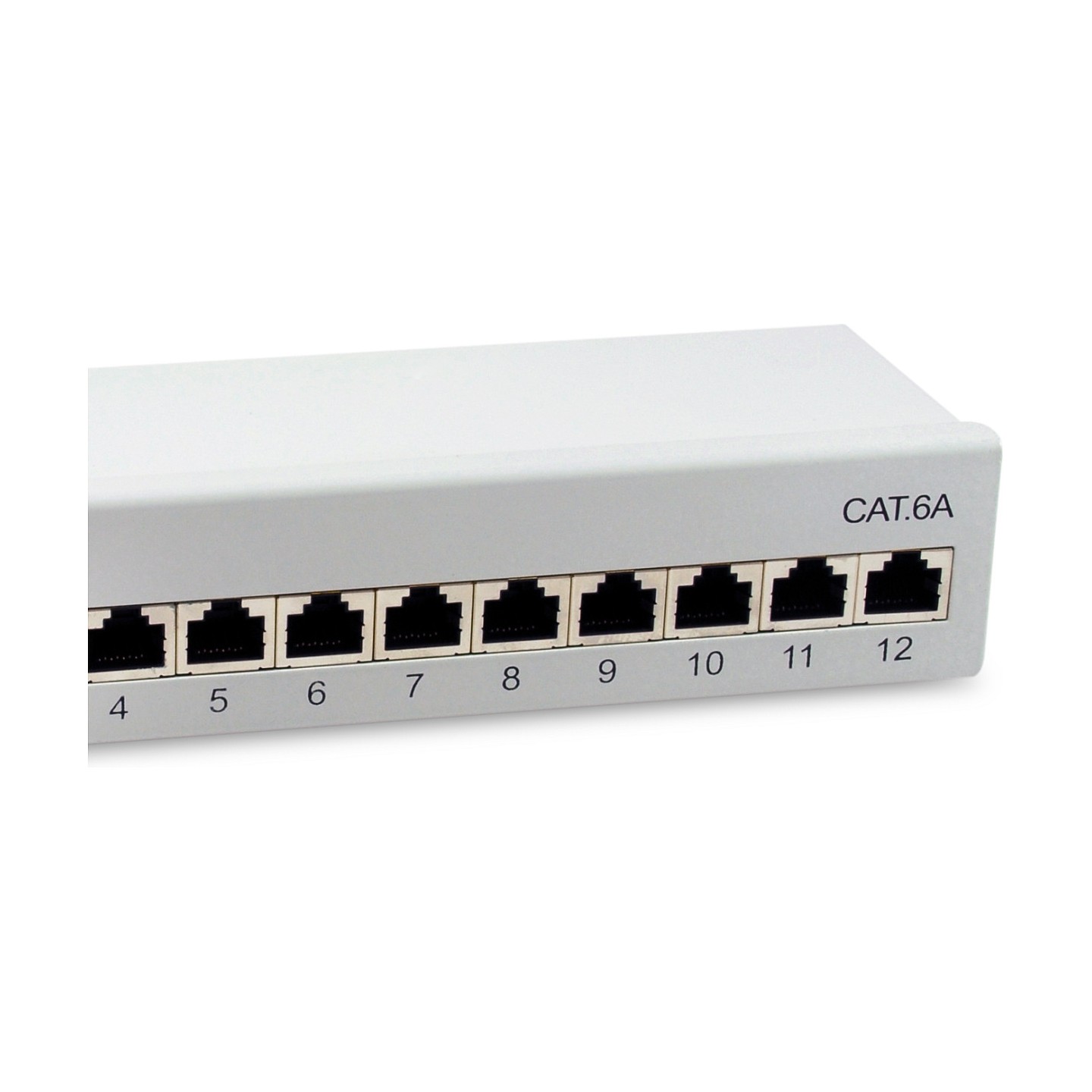Equip Patchpanel 12x RJ45 Cat6A FTP 1HE Premium hellgrau — Buy in Cyprus with Fast Delivery