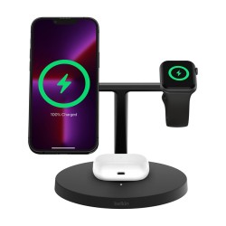 Belkin BoostCharge Pro 3-in-1 Qi2 Wireless Charging Station. black — Buy in Cyprus with Fast Delivery