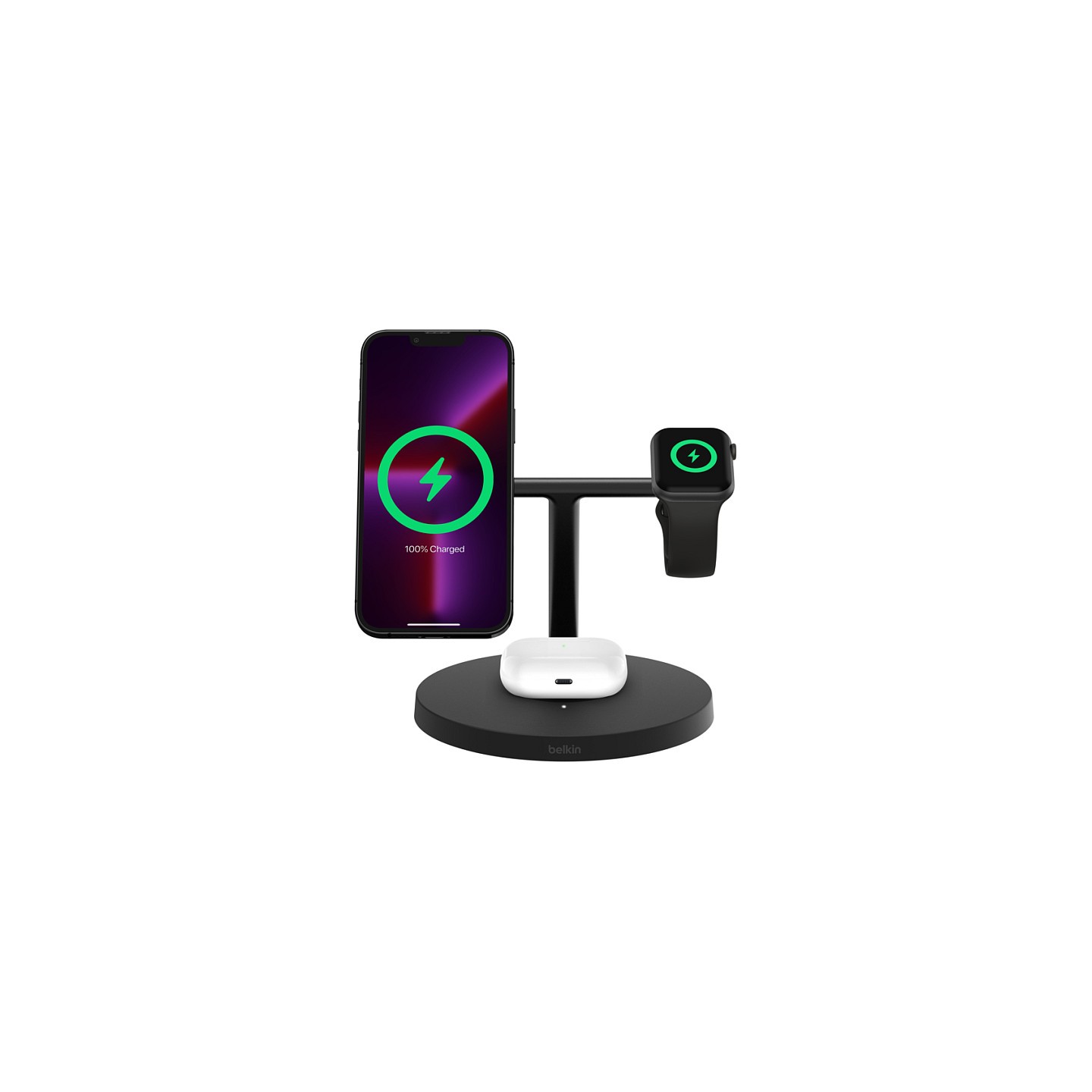 Belkin BoostCharge Pro 3-in-1 Qi2 Wireless Charging Station. black — Buy in Cyprus with Fast Delivery