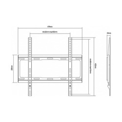 Equip Befestigungskit (Wandmontagehalterung) - für Flachbildschirm - kaltgewalzter Stahl - Schwarz -