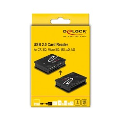 Delock USB 2.0 Card Reader für CF SD Micro SD MS xD M2 Speicherkarten — Buy in Cyprus with Fast Delivery