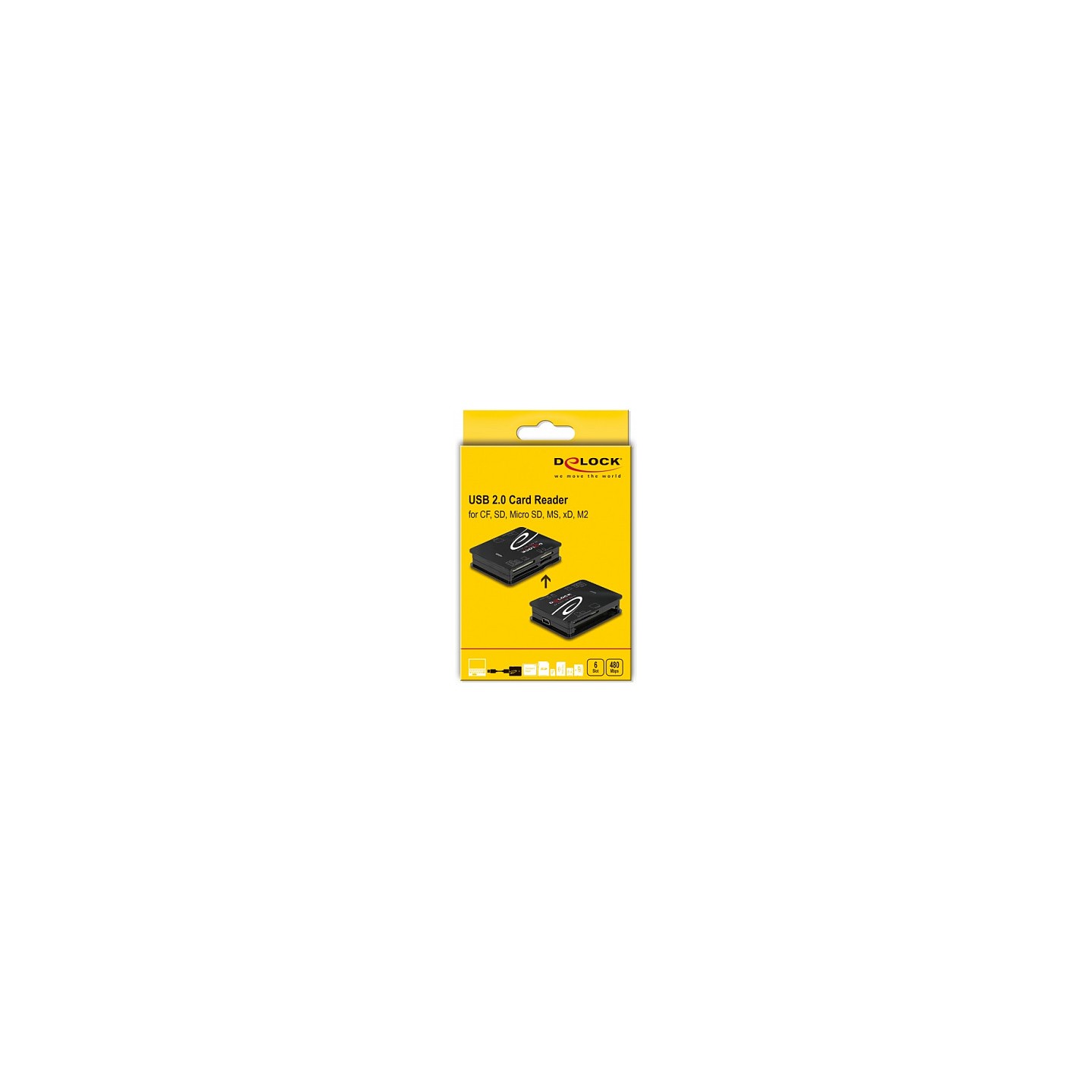 Delock USB 2.0 Card Reader für CF SD Micro SD MS xD M2 Speicherkarten — Buy in Cyprus with Fast Delivery